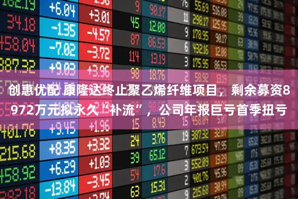 创惠优配 康隆达终止聚乙烯纤维项目，剩余募资8972万元拟永久“补流”，公司年报巨亏首季扭亏