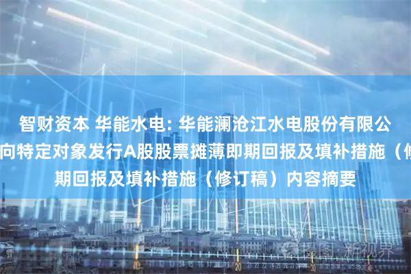 智财资本 华能水电: 华能澜沧江水电股份有限公司关于2024年度向特定对象发行A股股票摊薄即期回报及填补措施（修订稿）内容摘要