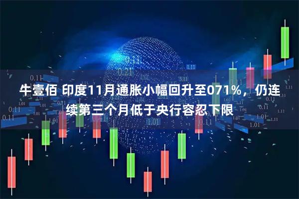 牛壹佰 印度11月通胀小幅回升至071%，仍连续第三个月低于央行容忍下限